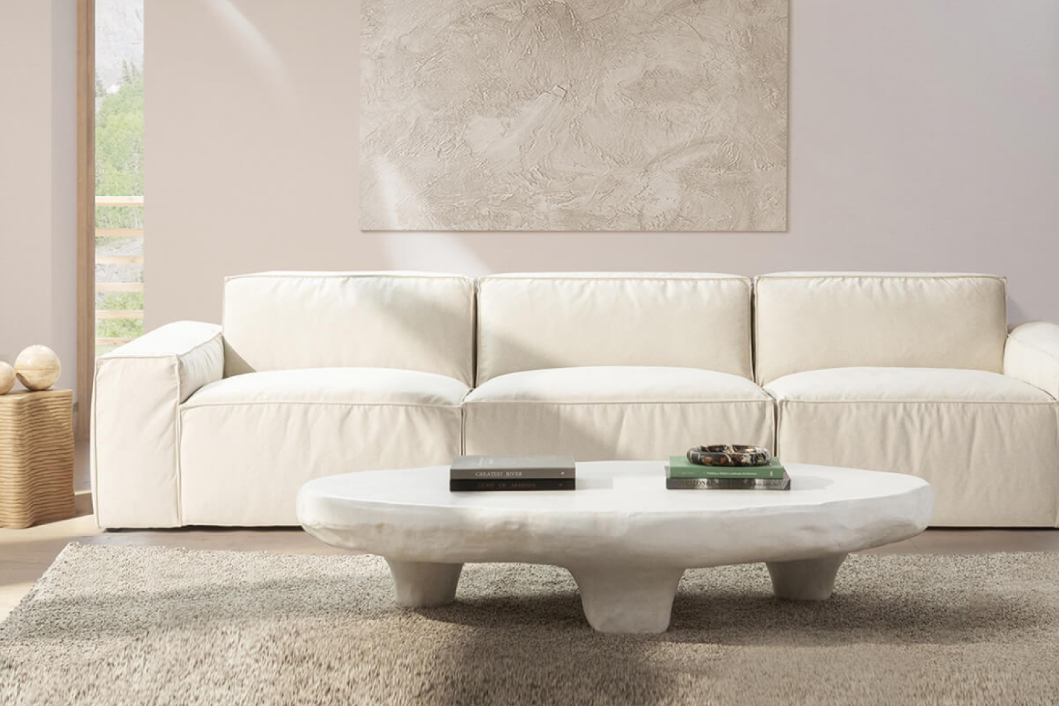 Minimalistic and elegant living room.